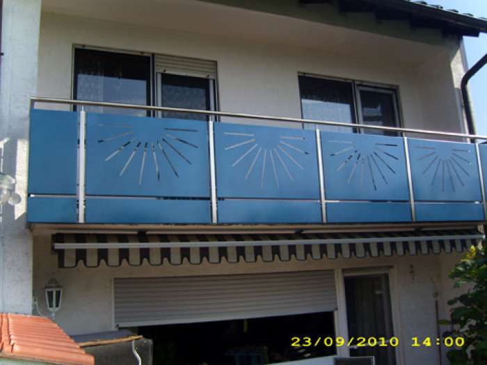 Geländer mit Alufüllung