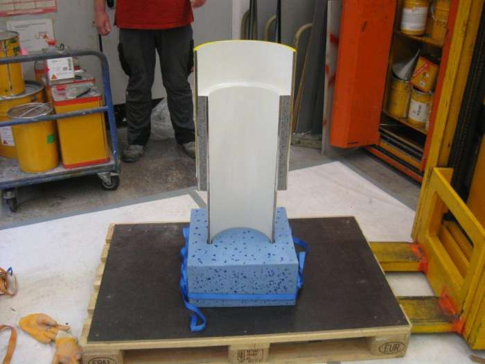 Schnittmodell Stahl/Beton - Fundament Offshore Windkraftanlage