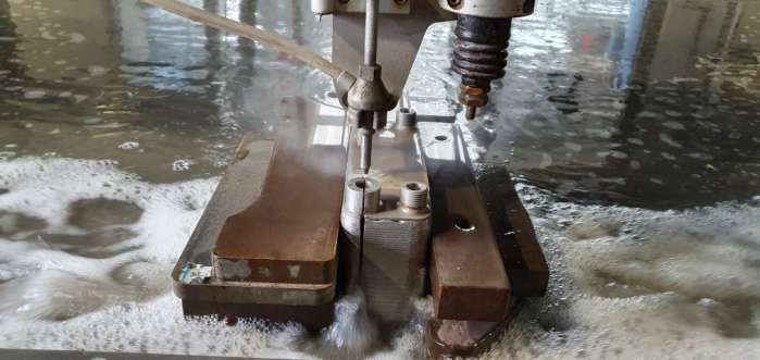 Trennschnitt eines Wärmetauschers