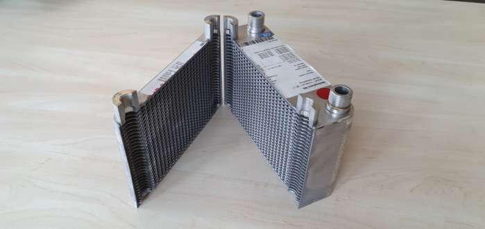 Trennschnitt eines Wärmetauschers